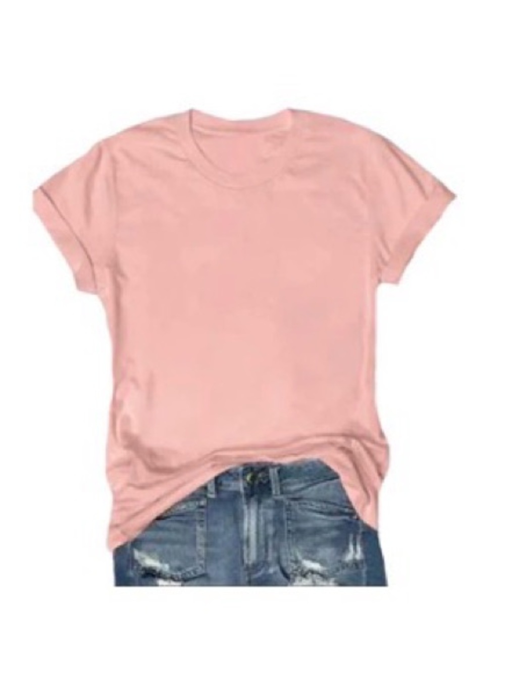 Everyday Crewneck Tee in Blush Pink